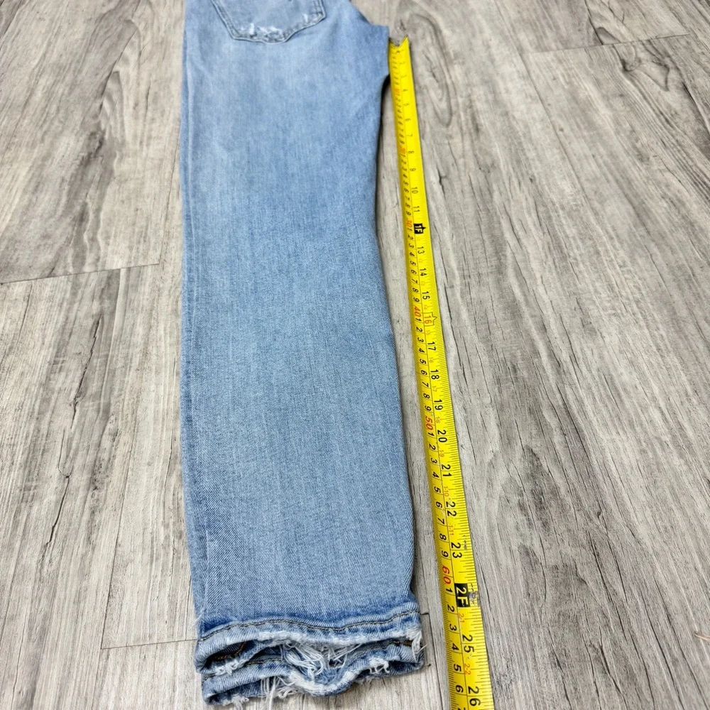 Agolde Blue Cropped Slim Fit Jeans